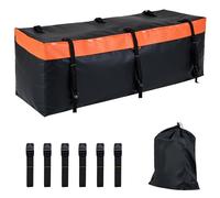 COSTWAY Organizador de Maletero para Coche, Bolsa de Transporte de Carga Plegable con Tejido Impermeable, Correas para Sujetar, Bolsa de Transporte, Portaequipajes para Exterior (129 x 42 x 45 cm)