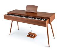 COSTWAY Piano Digital de 88 Teclas Contrapesadas con Acción de Martillo, Piano Eléctrico de Tamaño Completo con Cajón Extraíble, Función de Grabar y Reproducir, Triple Pedal y Doble Altavoces
