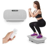 COSTWAY Plataforma Vibración Muscular, Plataforma Vibratoria con 10 Intensidades de Velocidades, Control Remoto, Pantalla LED, Placa Vibratoria para Ejercicios de Cuerpo Completo (Gris)