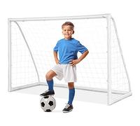COSTWAY Portería de Fútbol Portátil para Niños, Portería de Fútbol y Red Patio con Estructura en PVC Resistente, Fácil Montaje, Palos y Red para Entrenamiento (183 X118.5 CM)