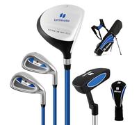 COSTWAY Set de Palos de Golf para Niños 8-10/11-13 Años, Incluye Madera Fairway 3, Hierros 7 y 9, Putter, Cubrepalo, Bolsa de Golf, Niños y Niñas (Azul, 11-13 Años)