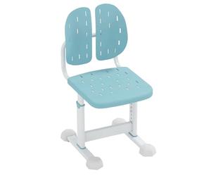COSTWAY Silla Escritorio Infantil, Silla Juvenil para Escritorio con 5 Altura Ajustables, Doble Respaldo y Asiento Transpirable, Estructura Metálica, Asiento de Ordenador para Niños de 3+ Años (Azul)