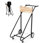 COSTWAY Soporte Para Motor Fuera de Borda, Carro de Transporte con Ruedas Capacidad de 150 kg, Carro Portador de Motor Resistente y Duradero Para Reparación y Transporte, 110 x 57 x 104 cm
