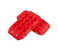 COSTWAY Tablas de Tracción Todoterreno, Alfombrillas de Tracción de 2 Piezas para Nieve, Extracción y Recuperación de Vehículos, para Llantas y Alfombrilla de Tracción (Rojo, 58 x 31 x 6 cm)