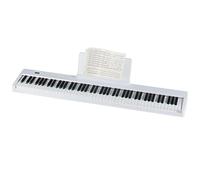 COSTWAY Teclado Plegable de 88 Teclas, Piano Eléctrico Portátil Sensible a la Velocidad, Piano Digital de Tamaño Completo, MIDI, Pedal de Sostenido, Soporte para Música y Bolsa de Transporte (Blanco)