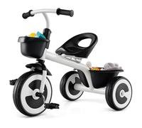 COSTWAY Triciclo para Niños con Pedales, Triciclo Infantil con Asiento Ajustable, 2 Cestas, Bicicleta de 3 Ruedas con Estructura de Metal Estable para Niños de 18-60 Meses, Carga 25 kg (Blanco)