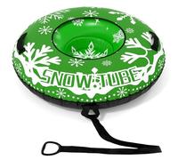 COSTWAY Tubo de Nieve Inflable con Cuerda de Arrastre | Trineo inflable de 107 cm para niños y adultos