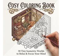 COSY COLORING BOOK: 30 Tiny Isometric Worlds to Relax & Focus Your Mind