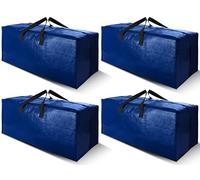 Cosy Family Paquete de 4 bolsas de mudanza extra grandes resistentes con correas de mochila, asas y cremalleras fuertes, bolsas de almacenamiento para ahorrar espacio, plegables, alternativa a la caja