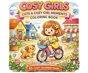 Cosy Girls Moments Coloring Book: Bold and Easy, Big and Simple Comfort Art: Cute & Cozy Girl Moments for Relaxation, Stress Relief and Mindfulness | ... Lifestyle Coloring Book for Teens and Adults,