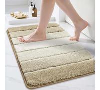 COSY HOMEER 50 x 80 cm Alfombrilla de baño antideslizante lavable, lavable a máquina, alfombra de baño para ducha, alfombra de baño y baño, color beige