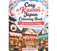 Cosy Kawaii Japan Colouring Book: 48 Cosy Scenes to Colour Cafés, Shops, Charming Laneways & Sweet Japanese Moments