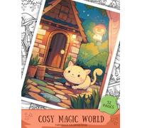 Cosy Magic World Coloring Book: Cute Cozy Fantasy Coloring Book for Adults and Teens - 52 Relaxing Witchy and Magical Coloring Pages