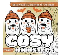 Cosy Monsters - Easy Kawaii Colouring for All Ages: 50 Adorable Halloween-Inspired Pages for a Calm and Cute Colouring Experience - Ideal for Kids, Teens and Adults