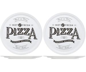 Cosy & Trendy 4562420 hot-fresh Pizza plato, cerámica, Blanco, 30 cm (Paquete de 2)