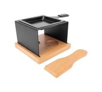 Cosy & Trendy Aparato para raclette cuadrado de acero inoxidable + 1 espátula, 1 persona