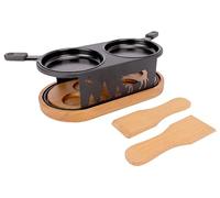 Cosy & Trendy Aparato para raclette ovalado de acero inoxidable + 2 espátulas, 2 personas