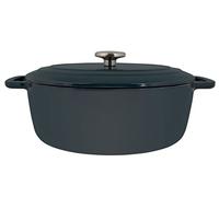 Cosy & Trendy - Cacerola ovalada (hierro fundido, esmaltado, 6,3 L, 21 x 24 x 12 cm), color verde