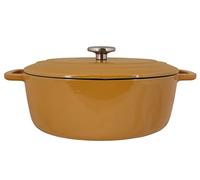 Cosy & Trendy - Cacerola ovalada (hierro fundido, esmaltado), 6,3 L, ámbar dorado, 31 x 24 x 12 cm