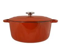 Cosy & Trendy Fontestic Cacerola De Hierro Fundido Esmaltado Ø28 Cm 6,15 L (rouille) Con Tapa Con Goteros, Apta Para Inducción Y Horno Hasta 200 °c