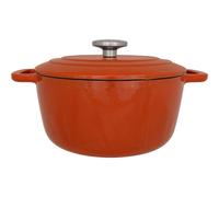Cosy & Trendy Fontestic Cocotte De Hierro Fundido Esmaltado Ø24 Cm, 4,6 L Color Ruïnne, Tapa Con Gotitas Autorregulables, Asas Integradas Y Pomo Inox 18/0, Apta Inducción Y Horno 200 °c