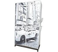 Cosy & Trendy New York Armario de Diseño de Taxi, 87 x 46 x 156 cm, téxtil, Multicolor, Talla Unica