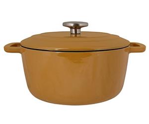 Cosy & Trendy - Olla de hierro fundido esmaltado (4,5 L, ámbar dorado, D24 cm)