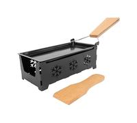 Cosy & Trendy Raclette grill rectangular de acero inoxidable + 1 espátula, 2 personas