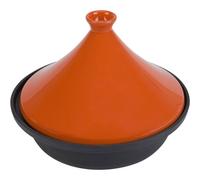 Cosy & Trendy Tajine De Hierro Fundido 30 Cm Naranja/negro, Tapa Esmaltada Cónica, Apto Inducción Y Horno, Interior Antiadherente (no Apto Lavavajillas)