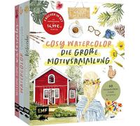 Cosy Watercolor - die große Motivsammlung: 3 Bücher im Set | 60 Aquarell-Bilder malen | Hygge, Skandi, Boho Vibes | Mit Poster & Vorlagen zum Download