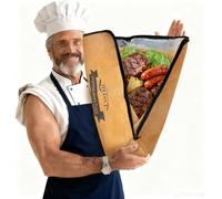 Cosyall Manta Térmica BBQ para Reposar Carnes, Funda Aislante de Aluminio Grueso Reutilizable con Boca Ancha, Bolsa para Asar, Ahumar Brisket, Cerdo, Pavo, 21 Pulgadas, Regalo Ideal para Hombres