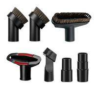 CosyCaya 7 Piezas de Accesorio y Adaptador de Cepillo de Aspiradora, Cepillo Redondo de Crin Suave de 1,25 Pulgadas, Herramienta de Tapicería de Cepillo de Piso de Aspiradora