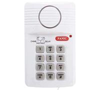 CosyCaya Alarma de la Puerta InaláMbrica Ruidosa Teclado de PáNico con Pasador de Seguridad para Cobertizo Garaje Oficina Casa