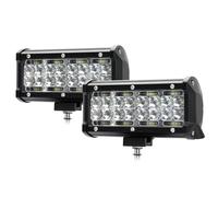 CosyCaya Barra de Luces LED de 7 Pulgadas, 120 W, 12000, Luces LED de Trabajo, Haz Combinado de Inundación Puntual, Luces Antiniebla para Terreno, 2 Unidades