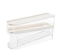 CosyCaya Dispensador de Huevos con Ruedas, Caja de Almacenamiento de Huevos, Organizador de Huevos de Doble Capa con Tapa, Organizador de Almacenamiento para Restaurante