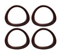 CosyCaya Paquete de 4 Asas de Madera para Monedero en Forma de D, Herramientas de Repuesto Asas de Madera para Bolsa Tejida de Ganchillo, Bolsa de Playa, Asas para Bolsas de Paja