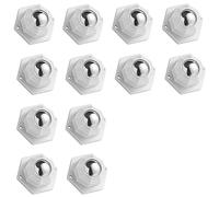 CosyCaya Ruedas Giratorias PequeñAs para ElectrodoméSticos PequeñOs, Ruedas Giratorias Autoadhesivas, Rodillos de Acero Inoxidable (12 Piezas,)