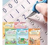 CosyCorner Cuaderno mágico de escritura a mano, práctica de escritura a mano, cuaderno mágico, ayuda para escritura, bolígrafo mágico, reutilizable, diseño de ranuras para niños (5)