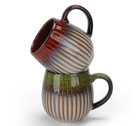 CosyCorner Tazas de café de cerámica, tazas de café grandes de 17 onzas, juego de tazas de café para parejas con caja de regalo, regalo del día de San Valentín (A&B)