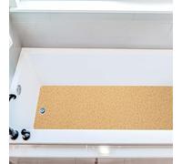 COSYLAND Alfombra Bañera Antideslizante 40x100cm, Alfombrilla de Ducha Loofah de PVC Suave, Secado Rápido, Sin Ventosas, Alfombra para Ducha y Bañera, Color Amarillo