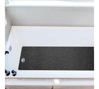 COSYLAND Alfombra Bañera Antideslizante 40x100cm, Alfombrilla de Ducha Loofah de PVC Suave, Secado Rápido, Sin Ventosas, Alfombra para Ducha y Bañera, Color Negro