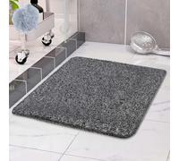 COSYLAND Alfombra Bañera Antideslizante 60x60cm, Alfombrilla de Ducha Loofah de PVC Suave, Secado Rápido, Sin Ventosas, Alfombra para Ducha y Bañera, Color Blanco Y Negro
