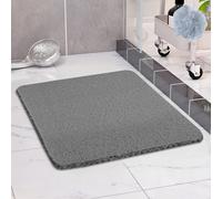 COSYLAND Alfombrilla Ducha Antideslizante 60x60cm - Loofah de PVC Suave, Secado Rápido, Sin Ventosas, para Baño y Ducha - Gris
