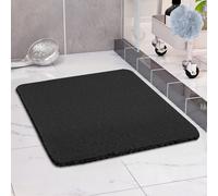 COSYLAND Alfombrilla Ducha Antideslizante 60x60cm - Loofah de PVC Suave, Secado Rápido, Sin Ventosas, para Baño y Ducha - Negro