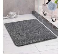 COSYLAND Alfombrilla Ducha Antideslizante 60x60cm - Loofah de PVC Suave, Secado Rápido, Sin Ventosas, para Baño y Ducha - Blanco y Negro