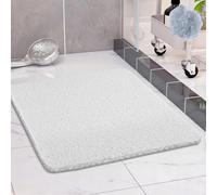 COSYLAND Alfombrilla Ducha Antideslizante 80x80cm - Loofah de PVC Suave, Secado Rápido, Sin Ventosas, para Baño y Ducha - Blanco