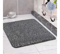 COSYLAND Alfombrilla Ducha Antideslizante 80x80cm - Loofah de PVC Suave, Secado Rápido, Sin Ventosas, para Baño y Ducha - Blanco y Negro