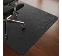 COSYLAND Protector de Suelo para Silla con Ruedas - Alfombra con Textura Antiarrayado 75 x 120 cm, Tapete de PVC para Silla de Oficina, Parquet, Escritorio o Gaming, Negro