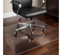 COSYLAND Protector de Suelo para Silla con Ruedas, Alfombra Transparente con Textura Antiarrayado 120 x 120 cm, Tapete de PVC para Silla de Oficina, Parquet, Escritorio o Gaming