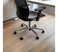 COSYLAND Protector de Suelo para Silla con Ruedas, Alfombra Transparente de Alta Claridad 100 x 120 cm, Tapete de PVC Liso para Oficina, Parquet, Escritorio o Gaming, Antiarrayado y Duradero